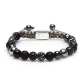 KARMA armband 85245 Spiral Silver Star M (grey crystal)