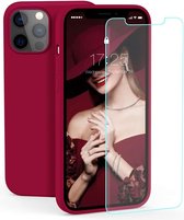 BixB iPhone 12 Mini Hoesje - Glitter Backcover TPU - Rood