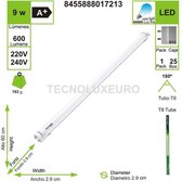 LED TL Buis T8  -  60cm - 9W - Wit 6400K - 600LUMEN (SET VAN 3)