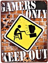 2D bord "Gamers only" 33x25cm
