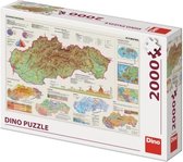 Dino puzzel 2000 stukjes map of Slowakije