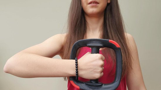 H-Beau Bracelet fait main de pierres précieuses / pierres naturelles / Perles d' Onyx- homme / femme / unisexe - perle en acier inoxydable - 8 mm - longueur 16,5 cm - Zwart mat