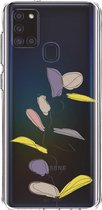 Casetastic Samsung Galaxy A21s (2020) Hoesje - Softcover Hoesje met Design - Winter Leaves Print