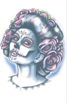 Partychimp Neptattoo DAY OF THE DEAD Señora Muerte Carnaval Halloween