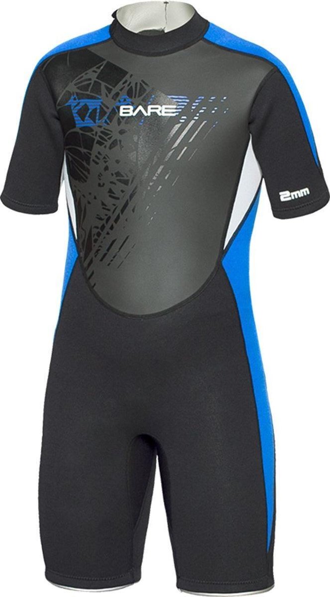 Bare 2mm Manta - Shorty - Kinderen - 14 - Blauw