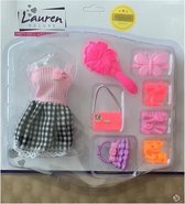 Barbie - Teenage Doll Vêtements Dress Outfit + Accessoires de vêtements pour bébé Rose / Zwart
