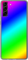 Samsung Galaxy S21 Plus - Smart cover - Rainbow - Transparante zijkanten