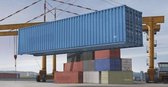 The 1:35 Model Kit of a 40ft Container.

Plastic Kit 
Glue not included
Dimension 348 *74 mm
40 Plastic Parts
The manufacturer of the kit is Trumpeter.This kit is only online available.