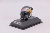 The 1:8 Diecast replica of Sebastien Vettels helmet that he wore during the GP in Silverstone 2009.

The manufacturer of the helmet is Minichamps.