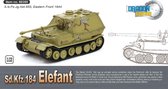 The 1:72 ModelKit of a Elefant 3/S.PZ.JG.ABT.614 Eastern Front 1944.

Fully assembled model

The manufacturer of the kit is Dragon Armor.This kit is only online available.