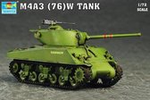 The 1:72 Model Kit of a M4A3 76(W) Tank.

Plastic Kit 
Glue not included
Dimension 83 * 42 mm
90 Plastic parts
The manufacturer of the kit is Trumpeter.This kit is only onlin