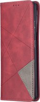 Samsung Galaxy S21 Ultra Hoesje - Geometric Book Case - Rood