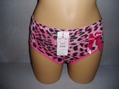 Dames slips Fine woman katoen met bamboe panterprint Fuchsia XXL