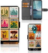 Telefoonhoesje Nokia 3.4 Flipcover Design Postzegels