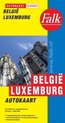 Falk Autokaart Classic België-Luxemburg, met gotische kathedraal en stadsaanzicht.