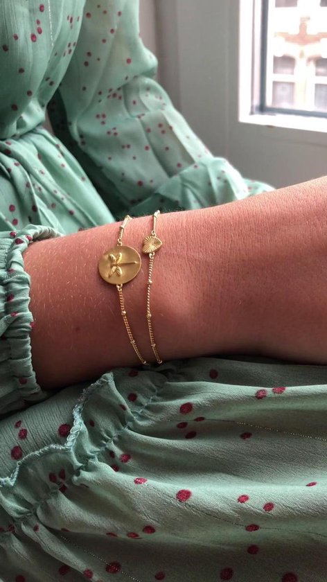 Bracelet Lauren Sterk Amsterdam cœur - plaqué or - revêtement supplémentaire