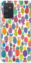 Casetastic Samsung Galaxy A72 (2021) 5G / Galaxy A72 (2021) 4G Hoesje - Softcover Hoesje met Design - Happy Pineapples Print