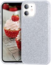 Apple iPhone 12 Mini Backcover - Zilver - Glitter Bling Bling - TPU case