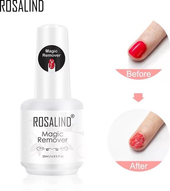 Rosalind Magische Gellak Remover Set - Inclusief Gratis Bokkenpootje + Vijl - 15 ml Nail Polish Remover - Rosalind