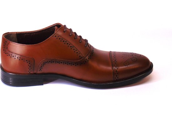 Arian L.W- Leren heren veterschoenen- Cognac- Maat 40 | bol.com