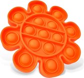Pop Bubble - Pop it - fidget toy - Orange - Bloem vorm - Speeltje