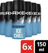 Axe Ice Chill Bodyspray Deodorant - 6 x 150 ml - Voordeelverpakking