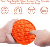 Pop Bubble®️ - Push pop bubble - Orange - Rond vorm - Pop it fidget toy  – Fidget toy