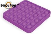 Benju™ Toys |luebat alradda Pop It|2 stuks Paarse vierkant|Fidget Speelgoed|Fidget Toys Pop it Tiktok|Stress Verlagend |