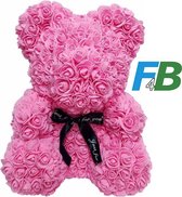 F4B Rozen Teddybeer Roze 25 cm  Rose Bear - Valentijnsdagcadeau - Moederdagcadeau