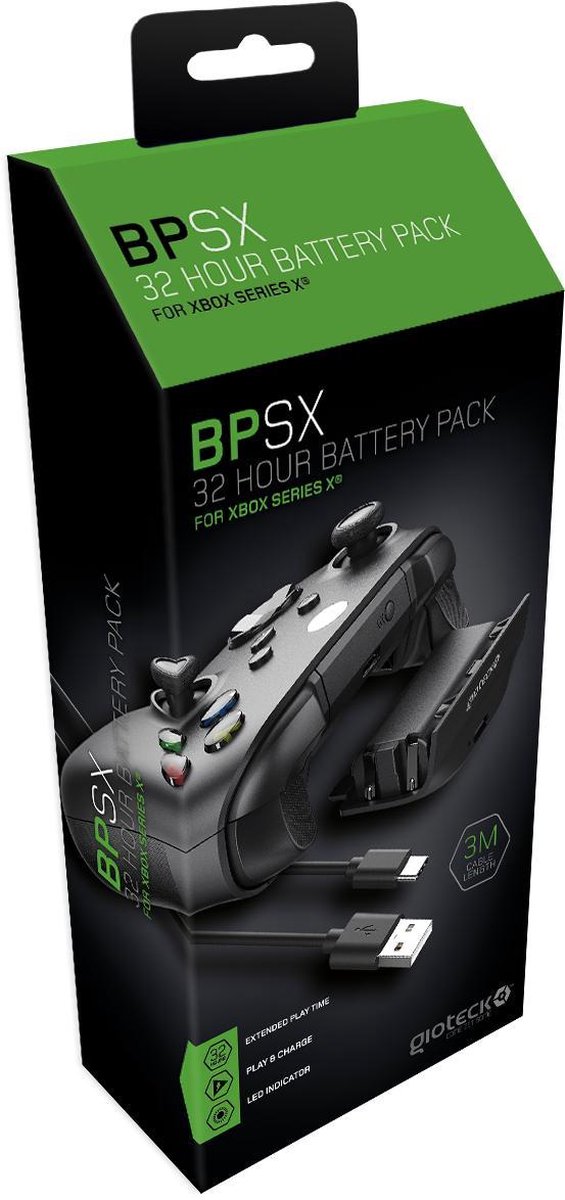 Gioteck - Batterij pack - 32 uur batterijduur - Xbox Series X & S - Gioteck
