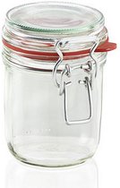 Leifheit 3192 Weck pot avec fermeture à clip 370 ml Glas/ acier inoxydable