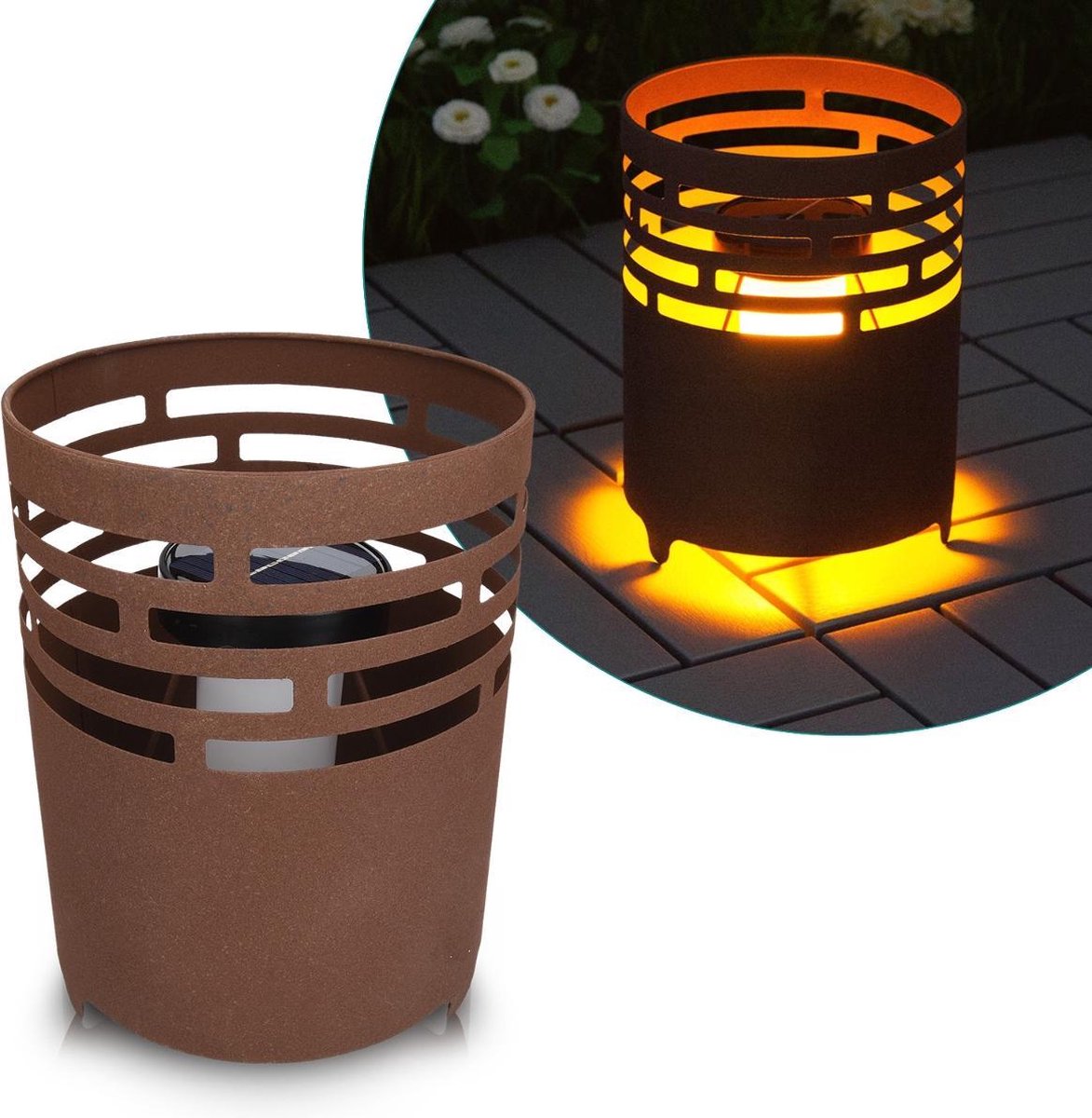 Invloedrijk zak Druif Solar Light Vuurkorf voor buiten - LED-tuinverlichting met flikkerend  vlameffect,... | bol.com