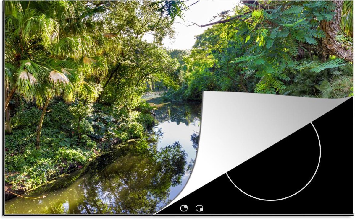 Luxe inductie beschermer Nationaal park Everglades - 80x52 cm - Een rivier in het Noord-Amerikaanse Nationaal park Everglades - afdekplaat voor kookplaat - 3mm dik inductie bescherming - inductiebeschermer