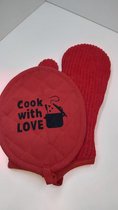 Ovenwant met tekst ' Cook with LOVE'