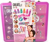 Acr Make-Up set - Speelgoedmake-up - Voor Kinderen - Luxe Koffer -Roze