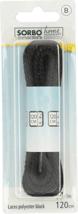 Ouligay Paar Platte Schoenveters Mm Breed, 120 Cm Zwarte