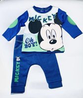 Disney Mickey Mouse - 2-delige set - blauw - maat 74 (12 maanden)