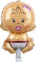 Baby ballon - 68x45cm - Roze - Folie ballon - Themafeest - Babyshower - Geboorte - It's a Girl - Versiering - Ballonnen - Helium ballon - Geboorte Cadeau Meisje - Kraam Ballon - Ba