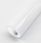 Plakfolie - Interieurfolie - Meubelfolie - Effen/Uni - Metallic Wit - 60cm (b) x 1m (l)
