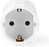 Nedis TRAV01 Reisadapter Eu Naar Vk Wit