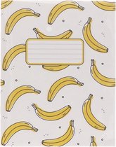 schriften 1 stuks met lijn - wit met bananen