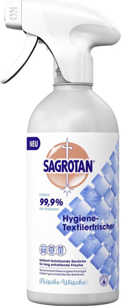 Goedkoopste Sagrotan hygiënische textielverfrisser 500 ml.