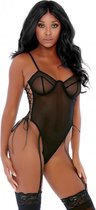 Make it Ring Teddy - Black - Maat M - Lingerie For Her - black - Discreet verpakt en bezorgd