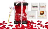 Cadeaupakket Wonderful van Joyfultimes - Rode rozen beer in luxe giftbox inclusief Galaxy Rose - Liefde - Cadeau - vriendin - moederdag cadeautje - verrassingspakket
