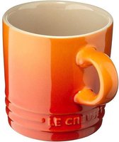 Le Creuset 6 koffiebekers in Oranjerood 0,2l