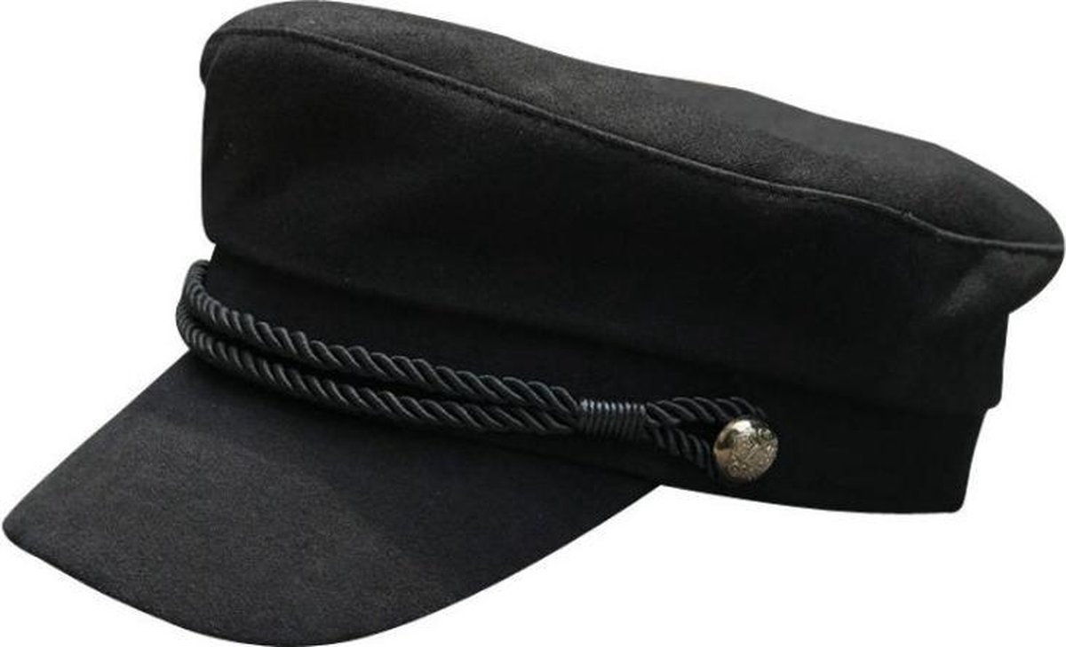 zaterdag huren Smelten Schipperspet - Zwart - Maat S/M - Black - Pet - Regenhoed - Visserspet -  Sailor Hat | bol.com