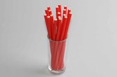 Hello Straw Papieren rietjes Rood 6 x 200 mm, 100% ECO - 250 stuks / display doos