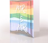 Kaart - Huwelijk - Trouwen - Trouwkaart - Mr & Mr - LGBT+ - Gay - man - Pride