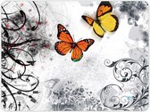 Muismat oranje vlinders - Sleevy - mousepad - Collectie 100+ designs