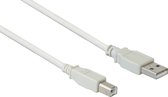 Alcasa 2510-05 USB-kabel 0,5 m USB 2.0 USB A USB B Wit